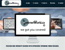 Tablet Screenshot of internetworld.ca